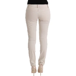 White Slim Fit Casual Jeans