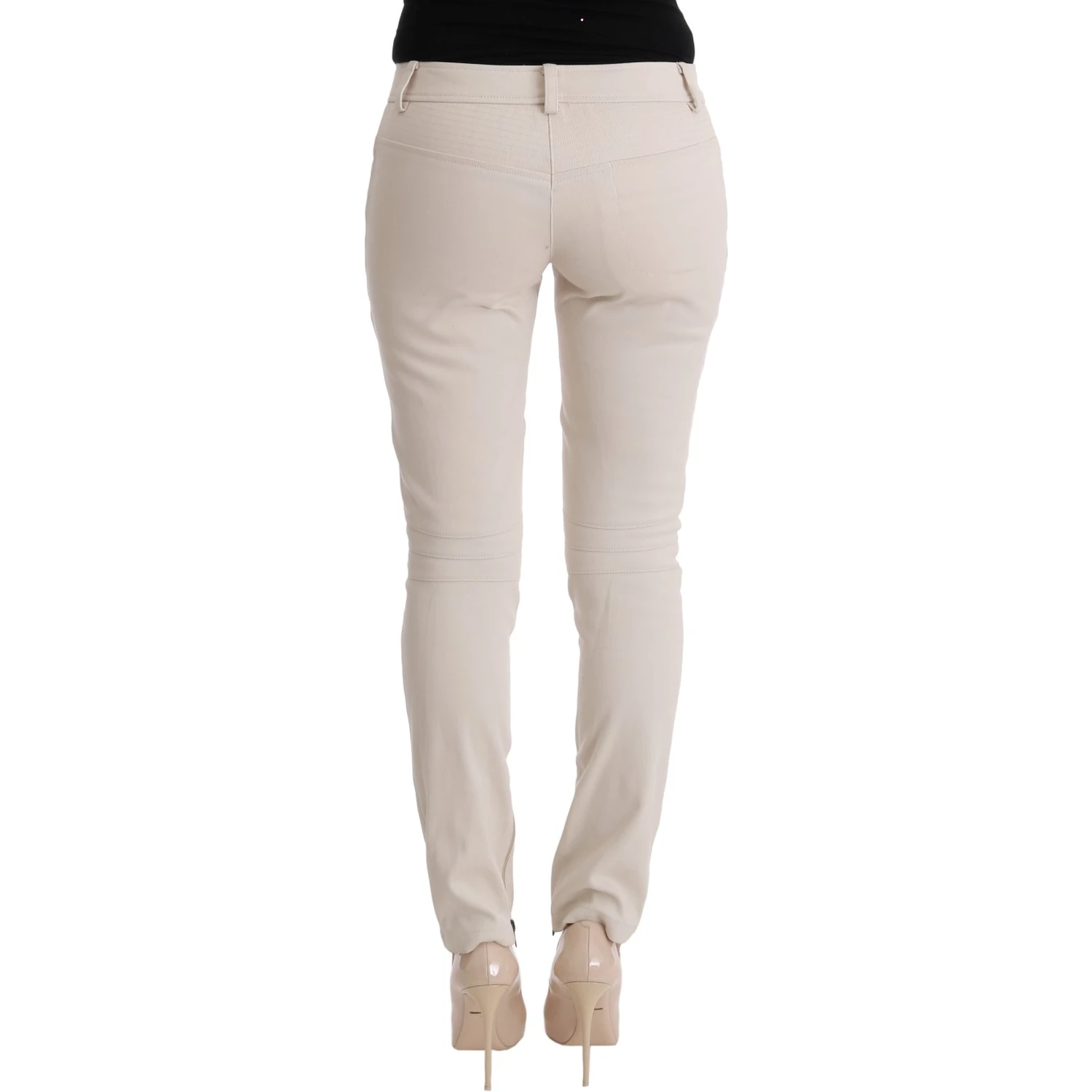 White Slim Fit Casual Jeans