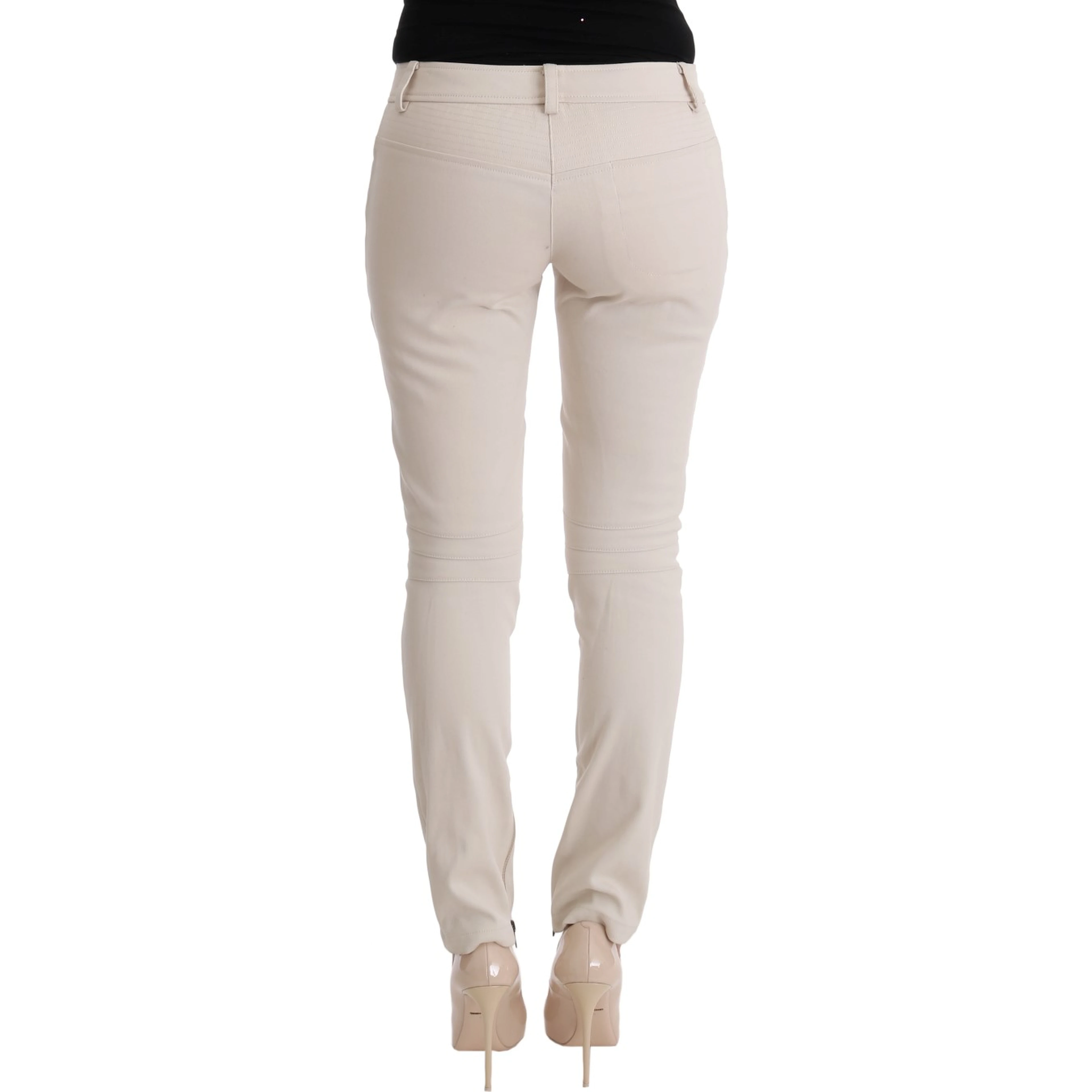 White Slim Fit Casual Jeans
