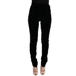 Black Velvet Slim Fit Pants
