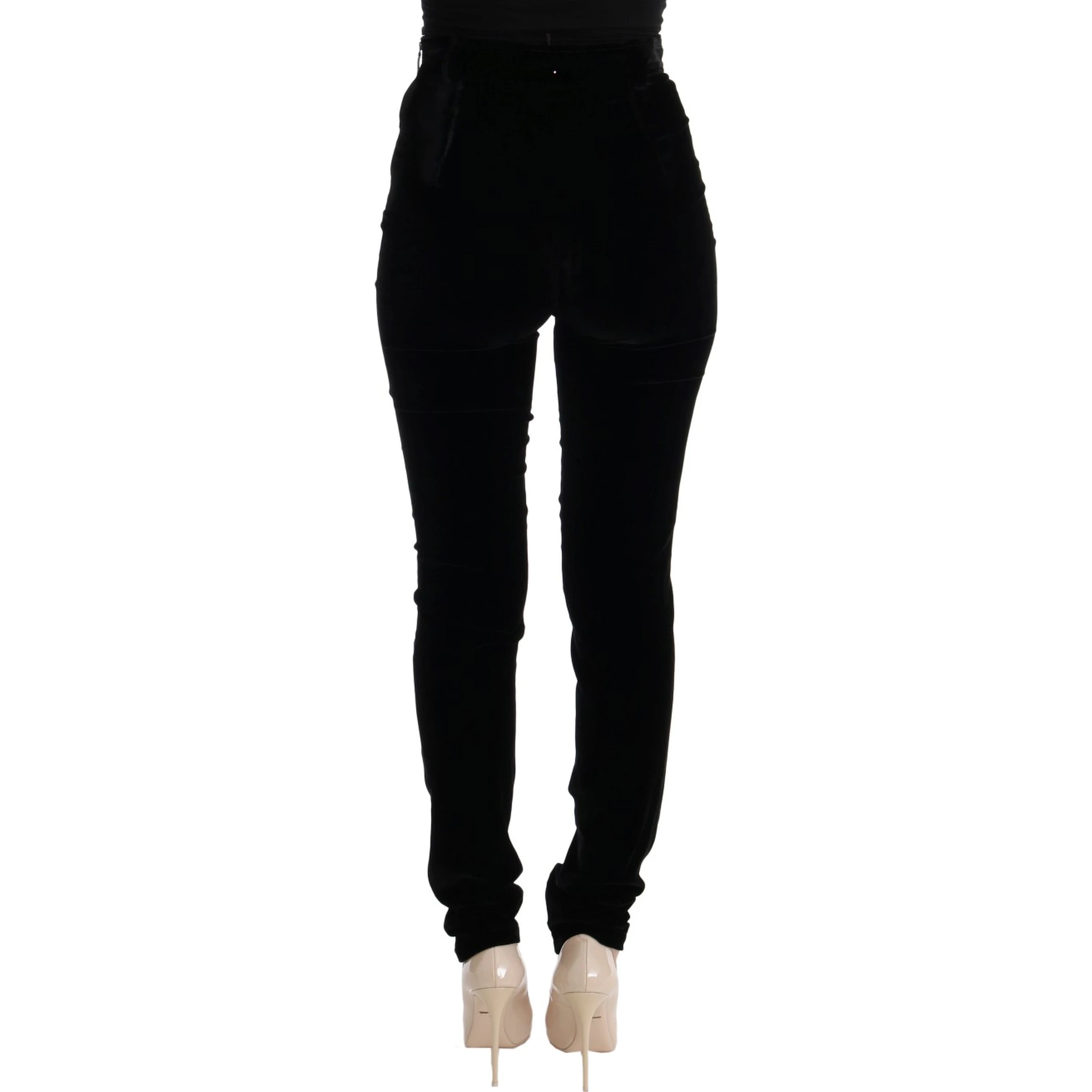 Black Velvet Slim Fit Pants
