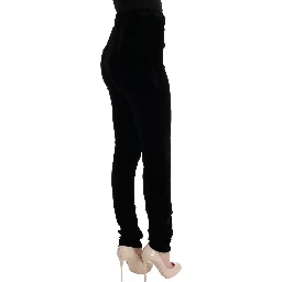 Black Velvet Slim Fit Pants