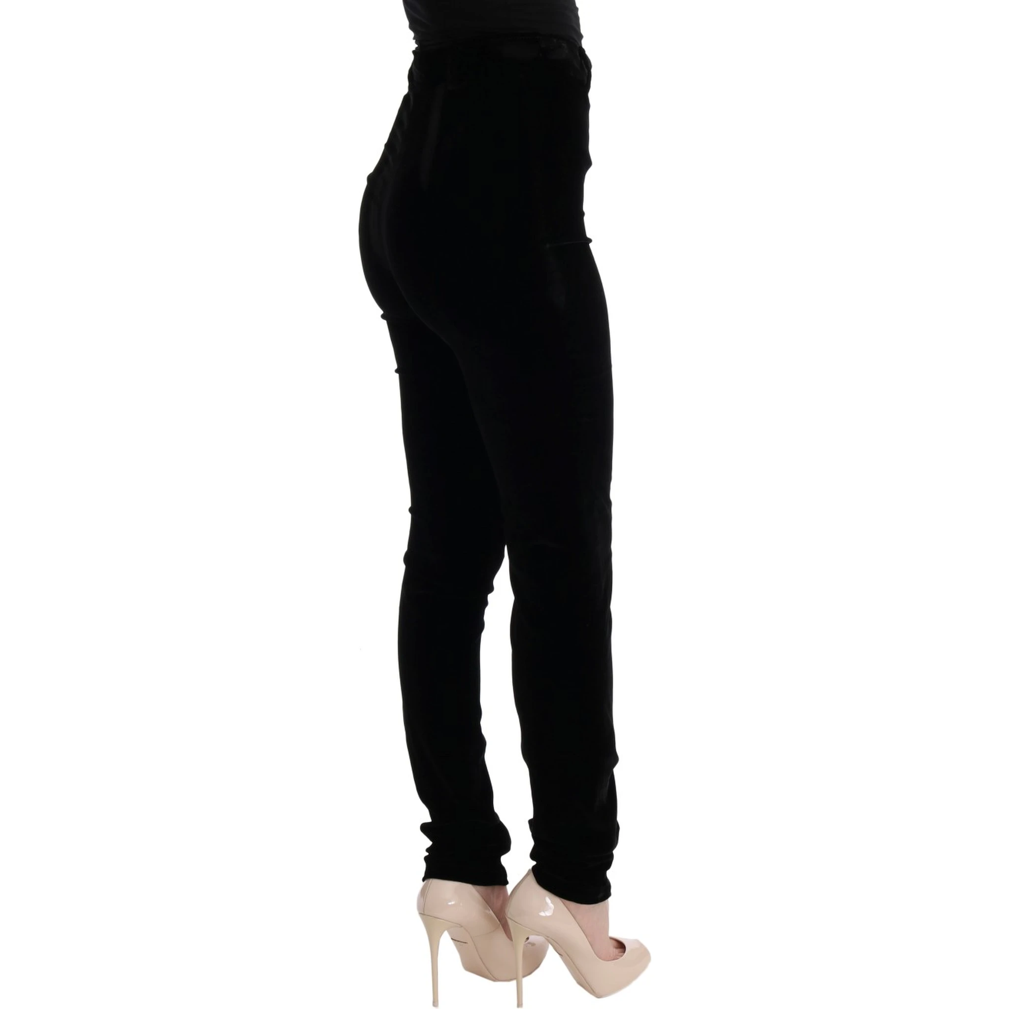 Black Velvet Slim Fit Pants