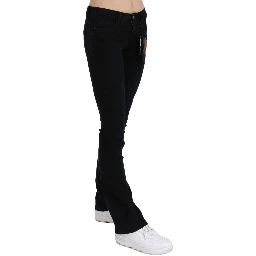 Black Low Waist Skinny Denim Cotton Jeans