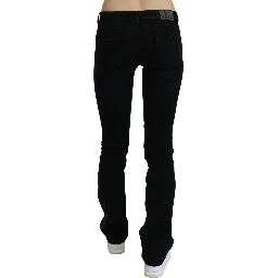 Black Low Waist Skinny Denim Cotton Jeans