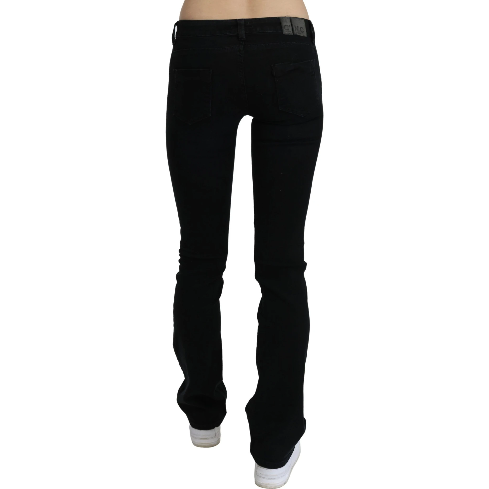 Black Low Waist Skinny Denim Cotton Jeans