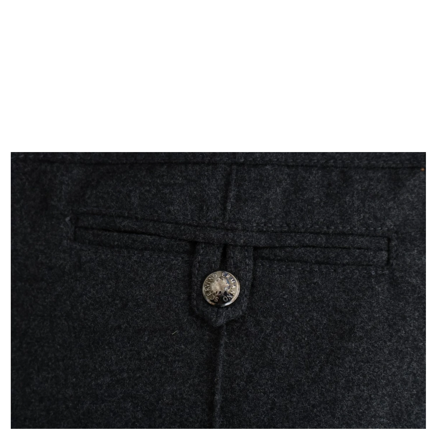 Gray Virgin Wool Skinny Casual Pants