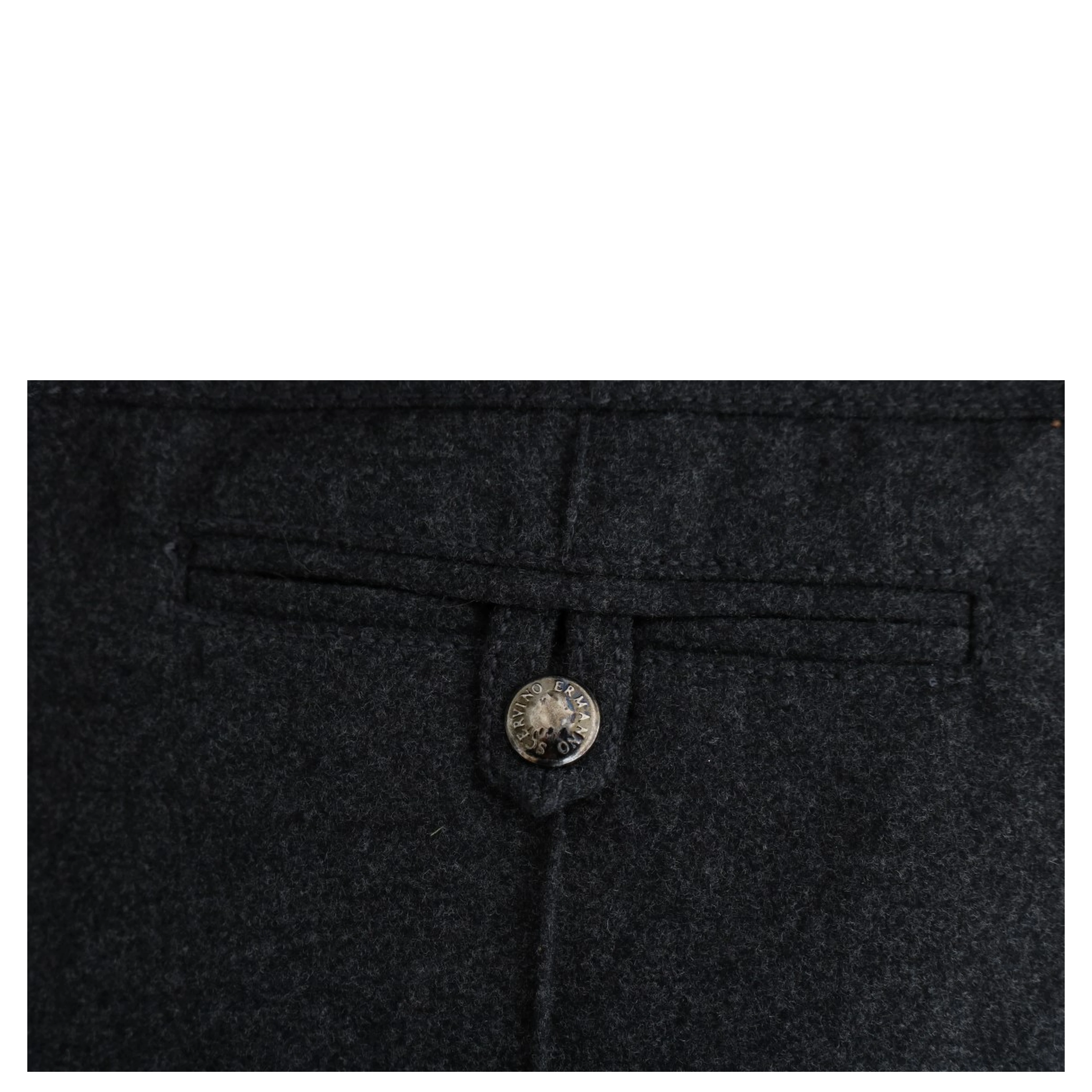 Gray Virgin Wool Skinny Casual Pants