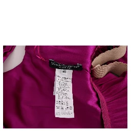 Pink Silk Stretch Shift Long Dress