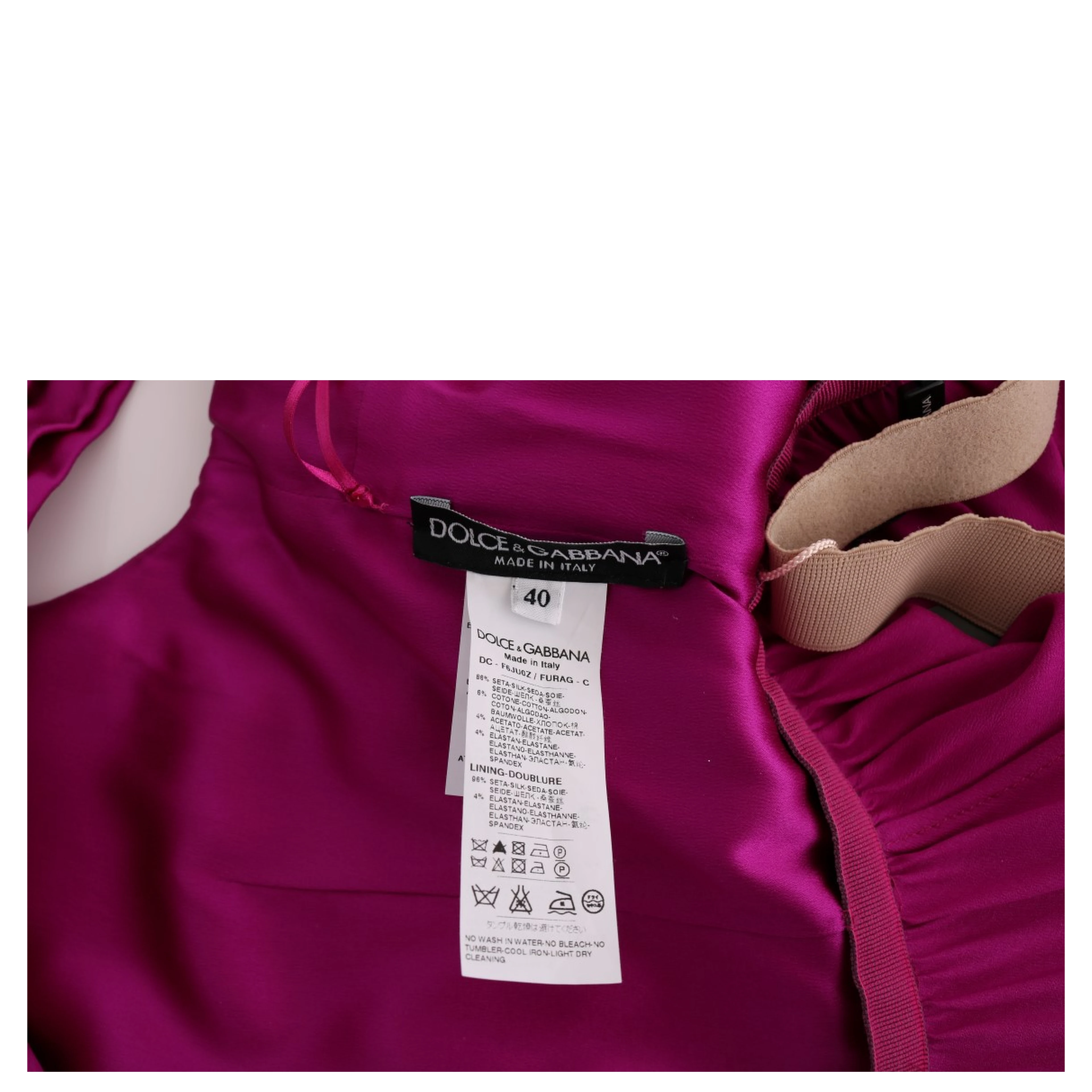 Pink Silk Stretch Shift Long Dress
