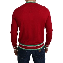 Red Wool Silk Pig of the Year Sweater