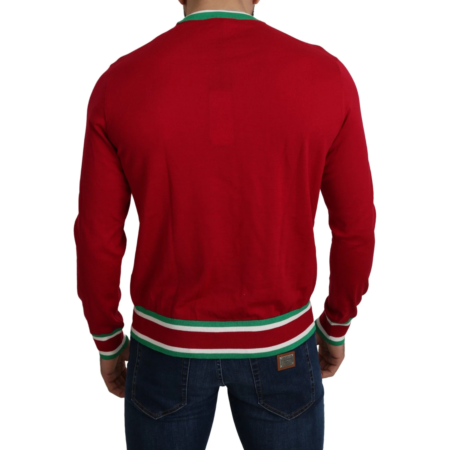 Red Wool Silk Pig of the Year Sweater
