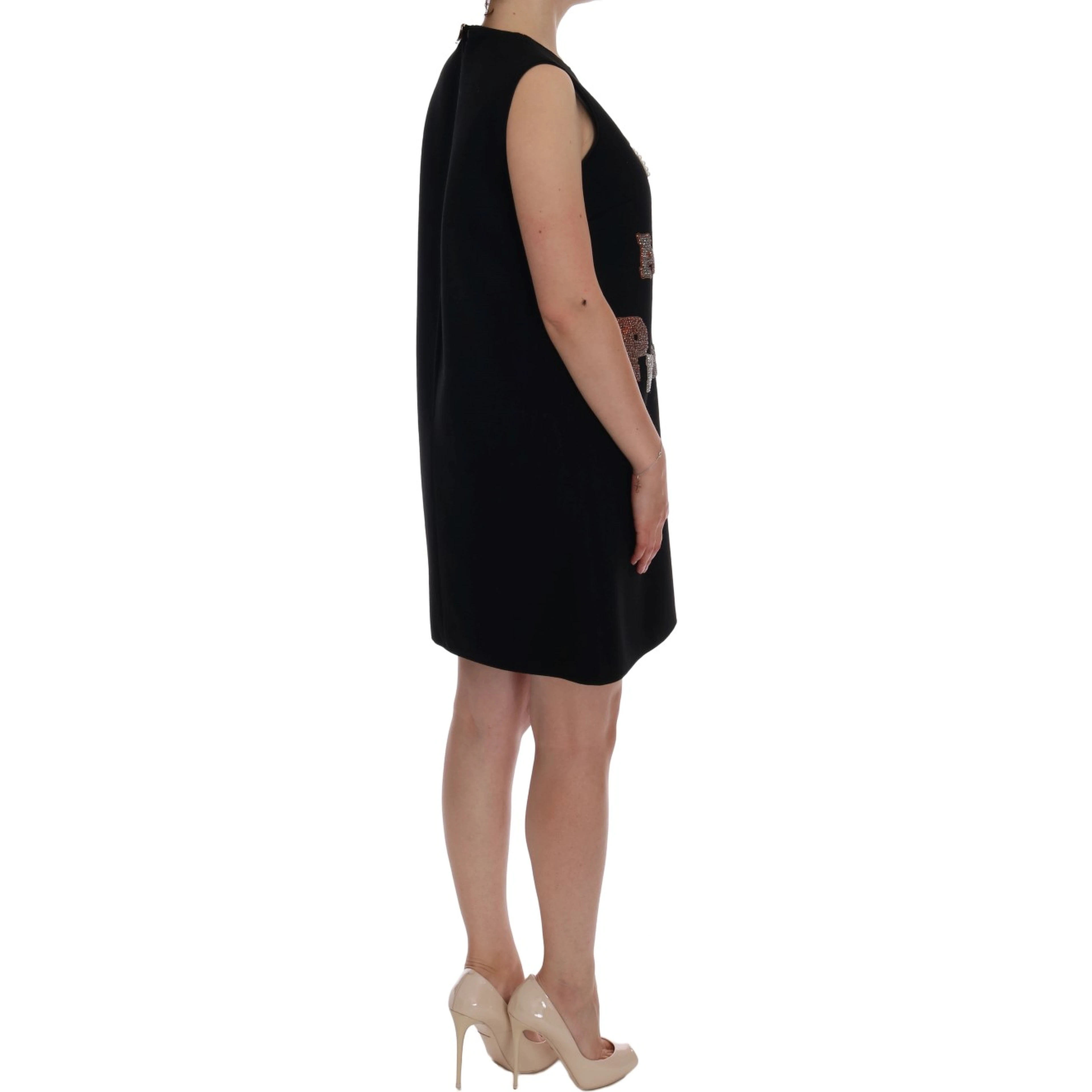 Black I AM A PRINCESS Crystal Shift Dress