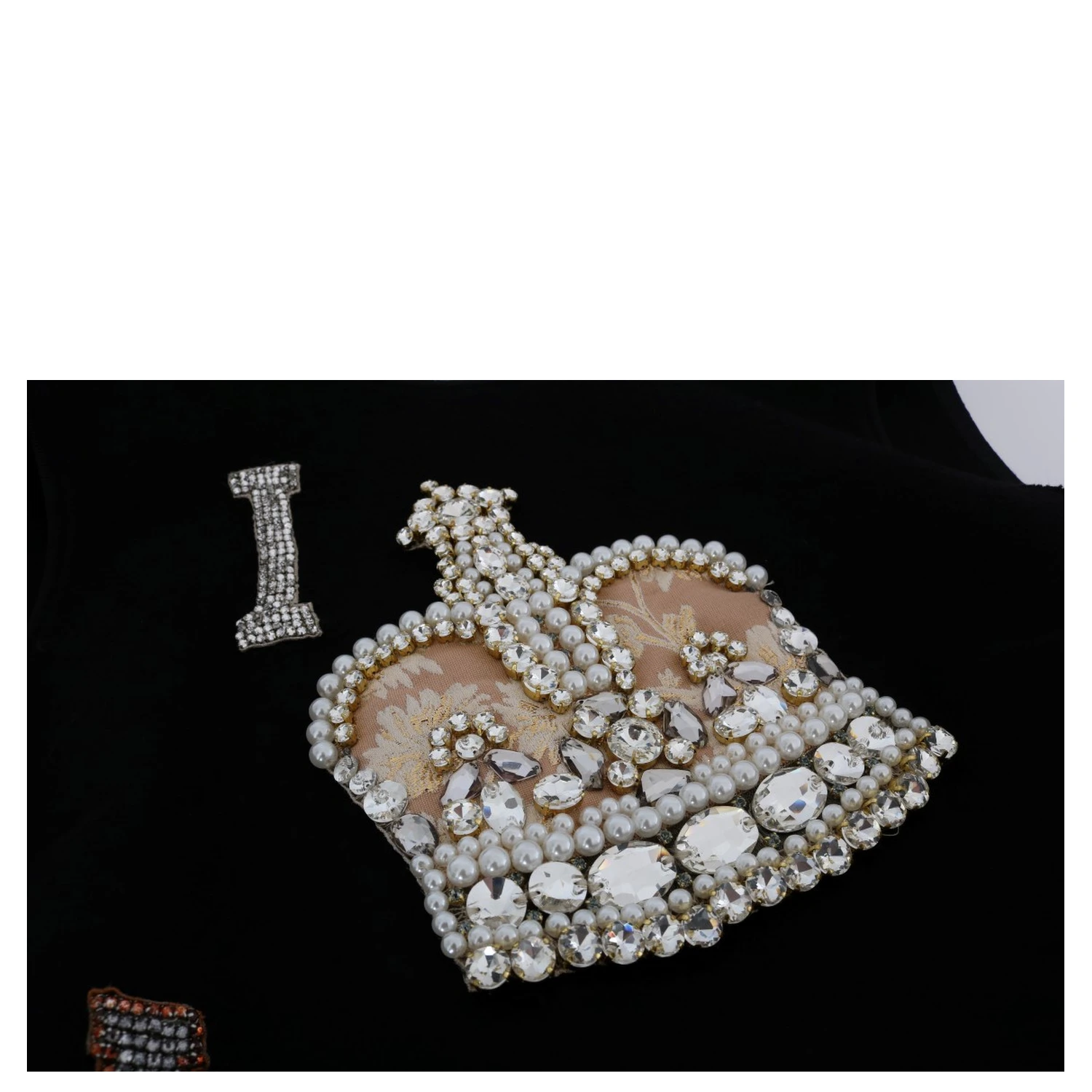 Black I AM A PRINCESS Crystal Shift Dress