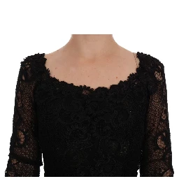 Black Floral Sheath Dress