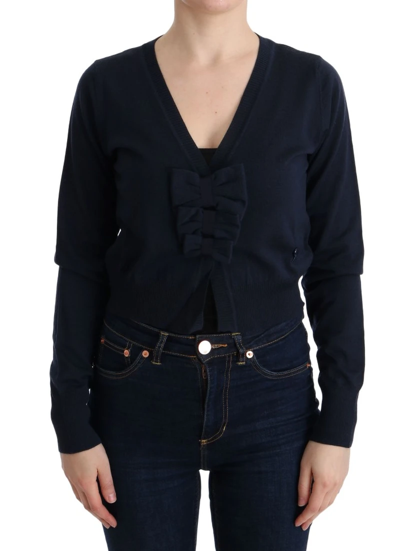 Blue Wool Blouse Sweater
