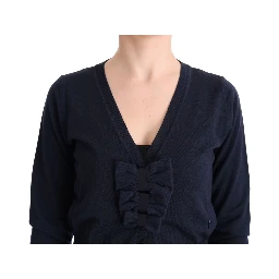 Blue Wool Blouse Sweater