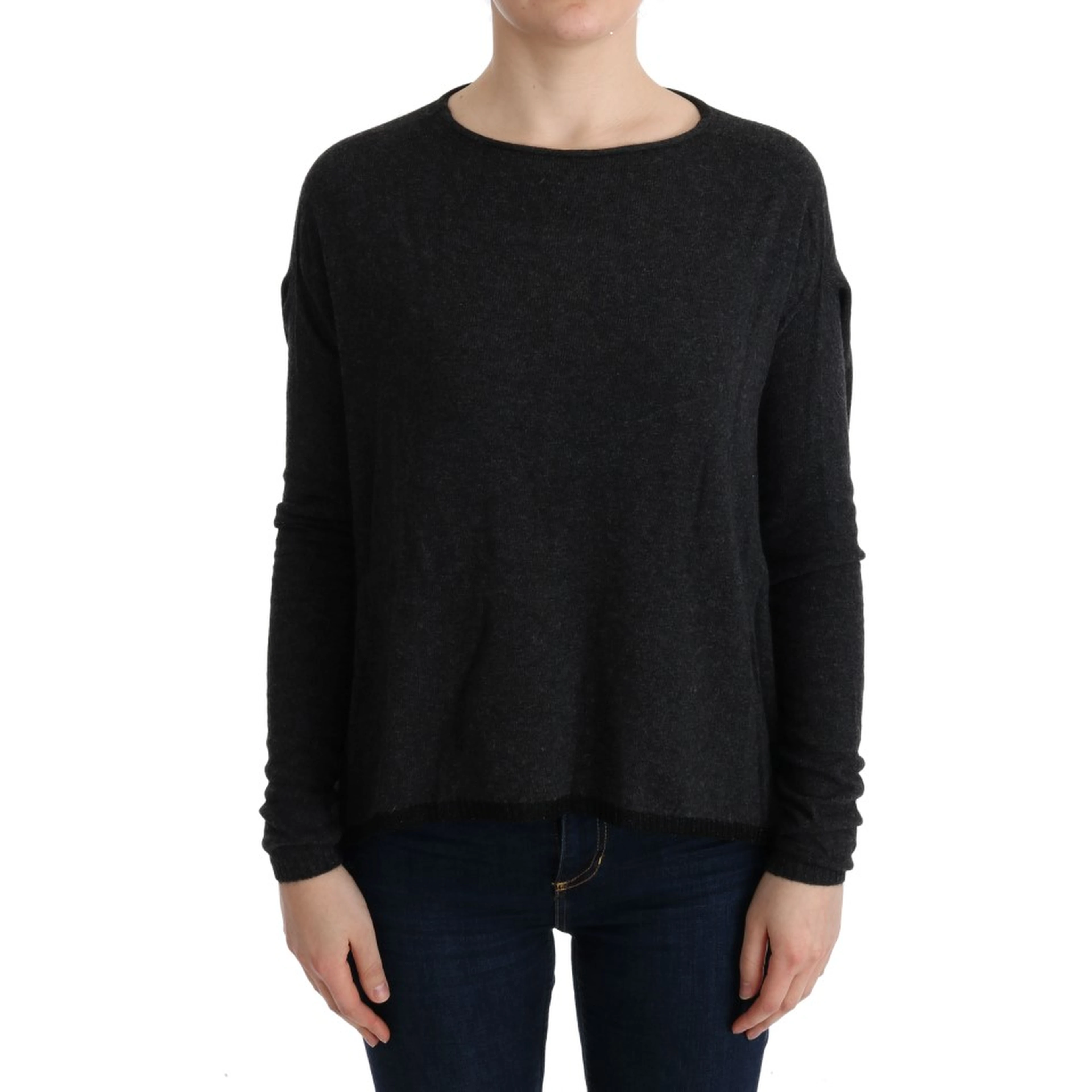 Gray Viscose Knitted Sweater