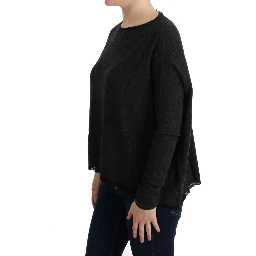 Gray Viscose Knitted Sweater