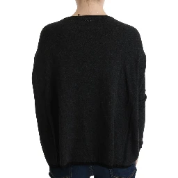 Gray Viscose Knitted Sweater