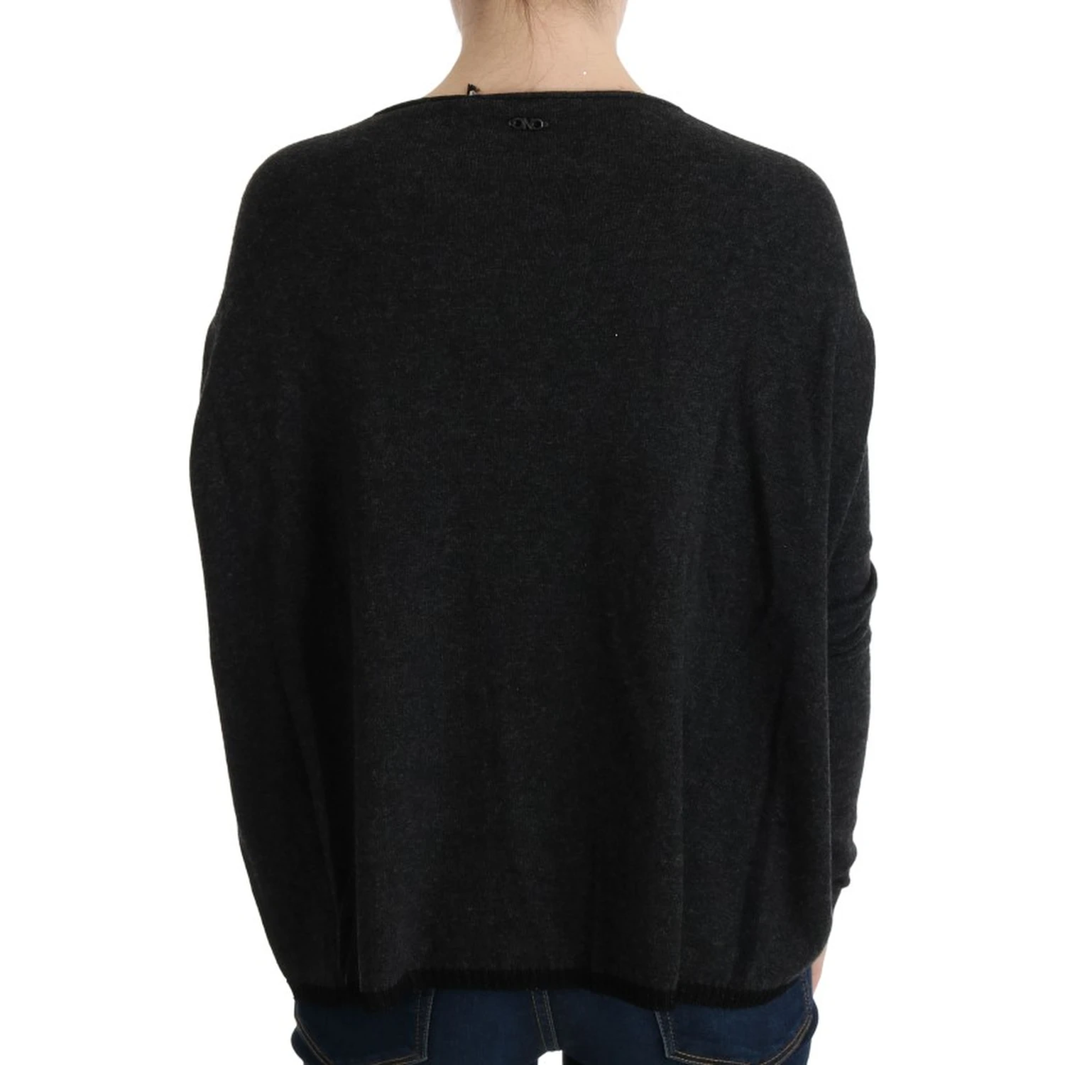 Gray Viscose Knitted Sweater