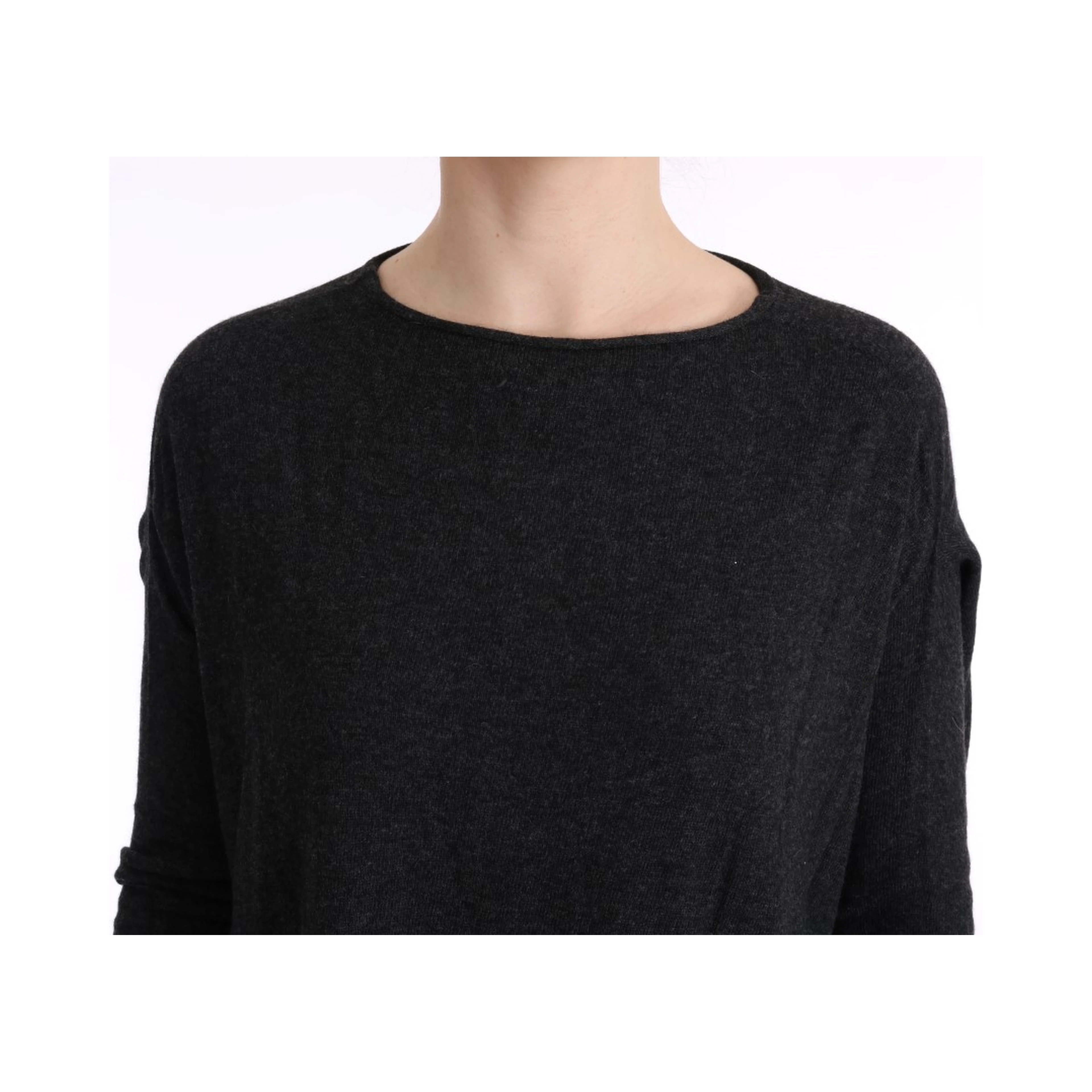 Gray Viscose Knitted Sweater