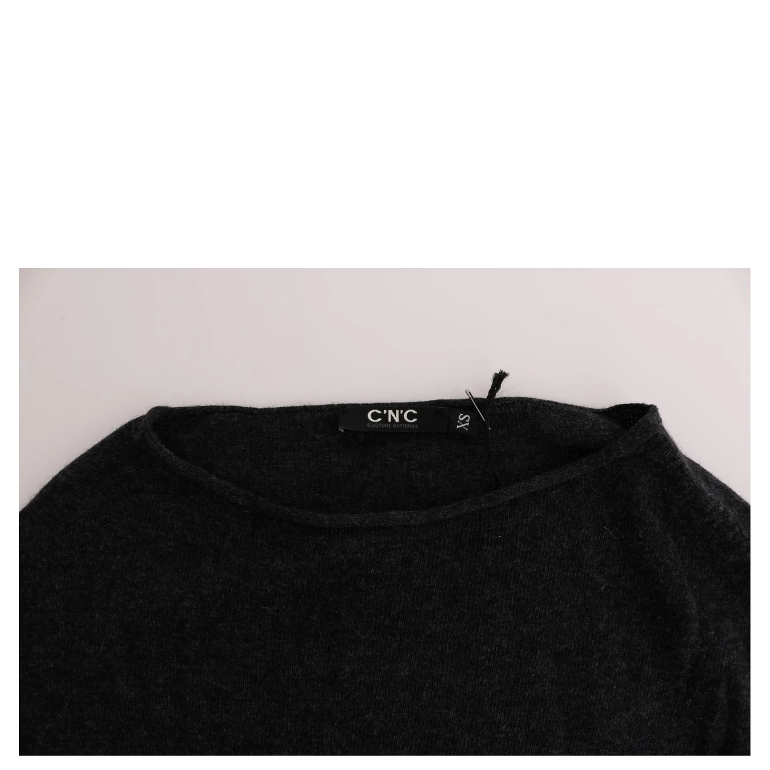 Gray Viscose Knitted Sweater