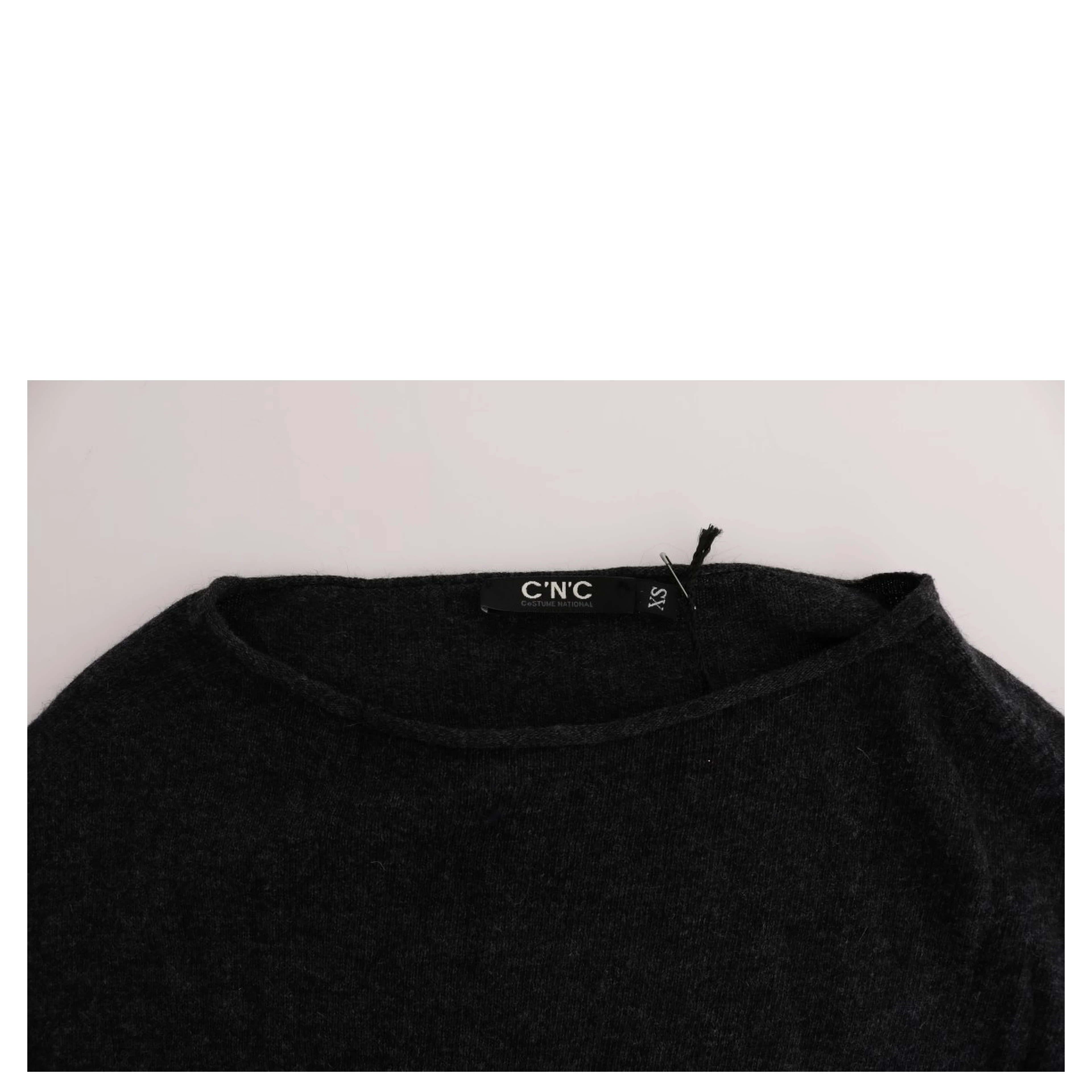Gray Viscose Knitted Sweater