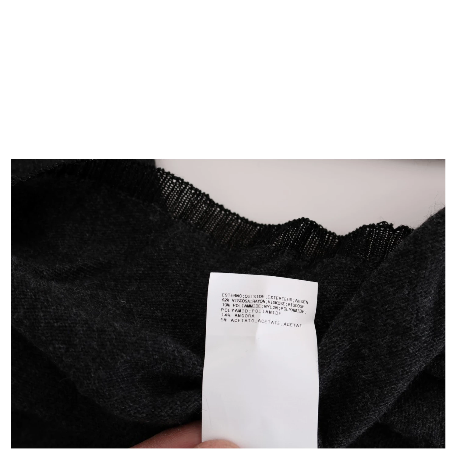 Gray Viscose Knitted Sweater