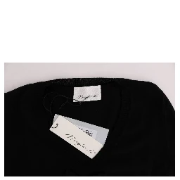 Black Wool Long Sleeve Shift Dress