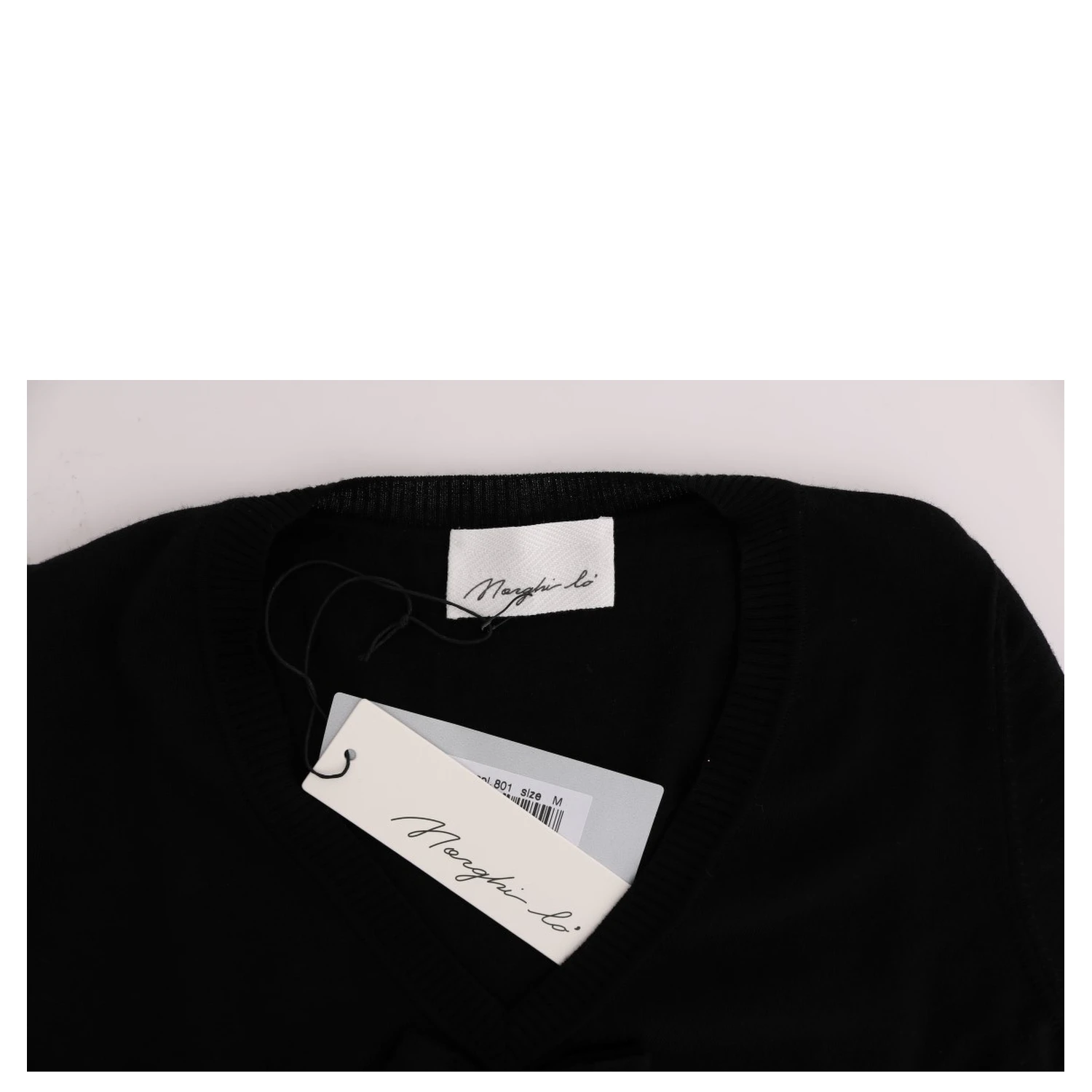 Black Wool Long Sleeve Shift Dress