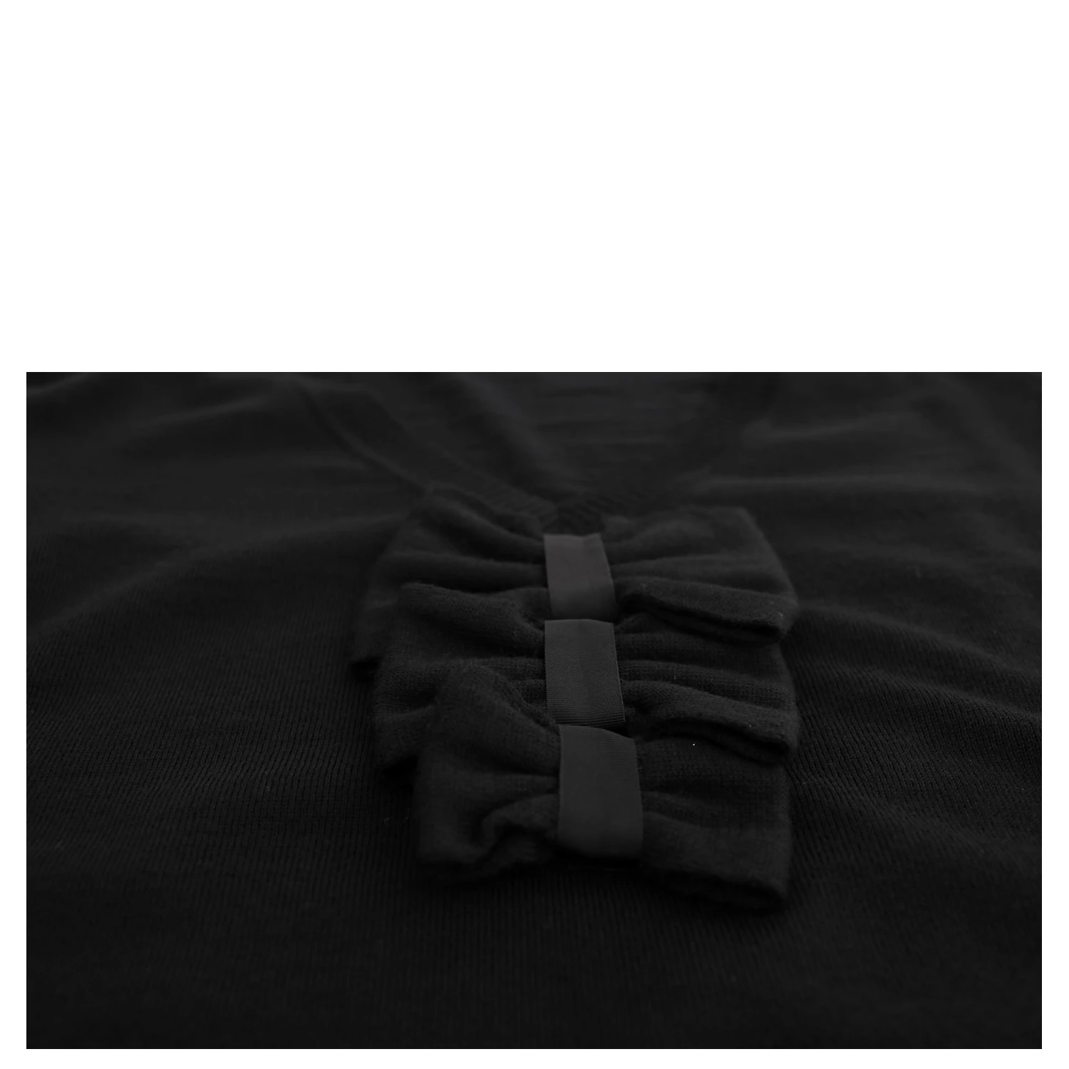Black Wool Long Sleeve Shift Dress
