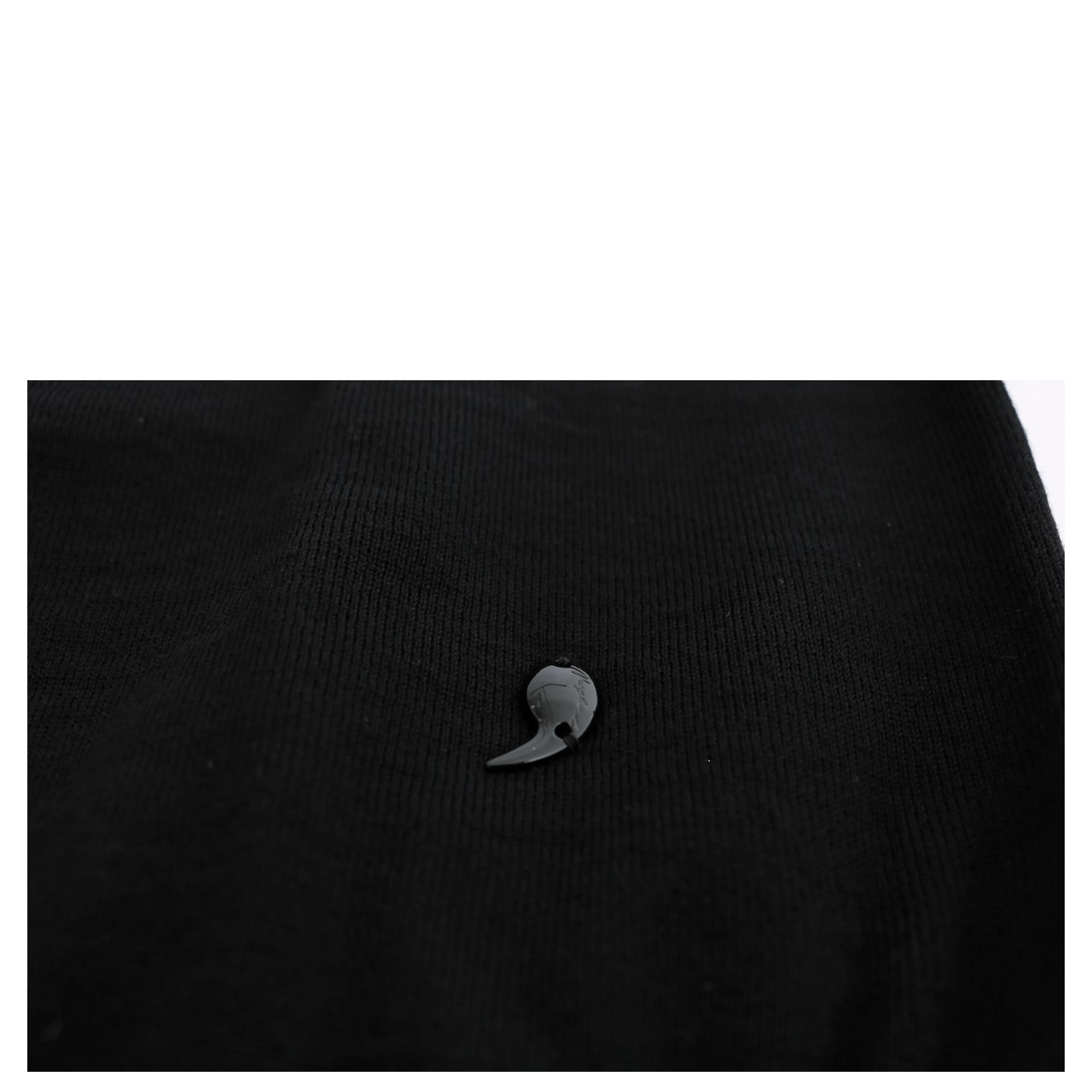 Black Wool Long Sleeve Shift Dress