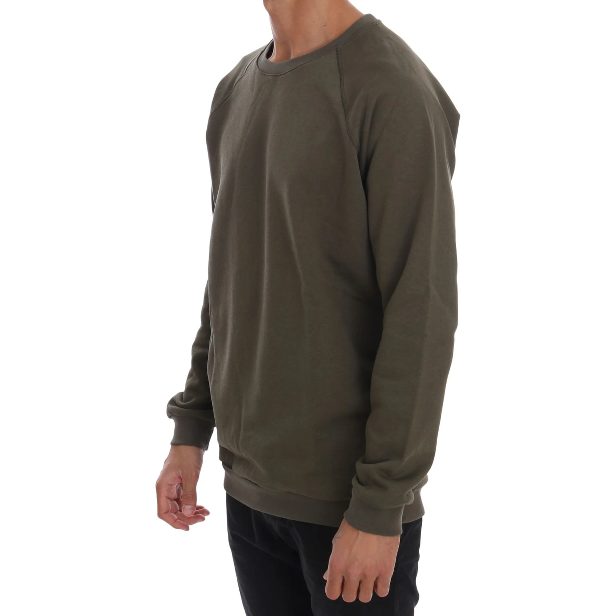 Green Crewneck Cotton Sweater