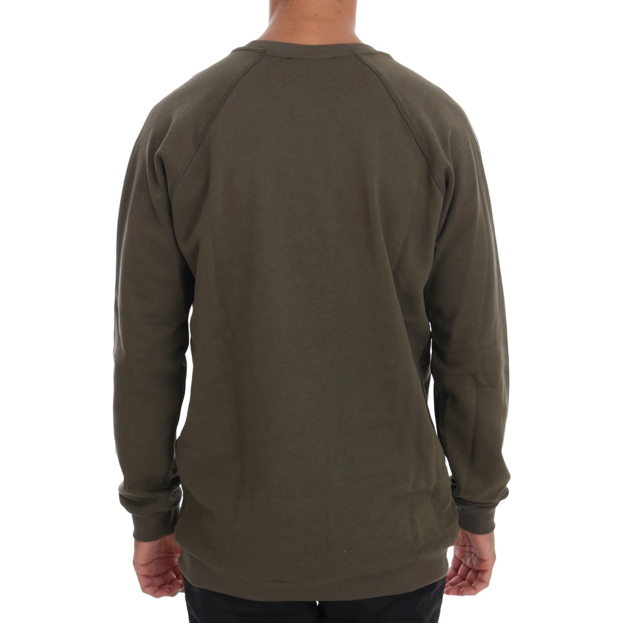 Green Crewneck Cotton Sweater