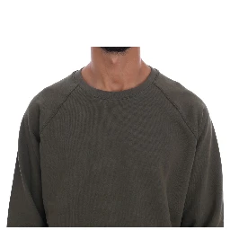 Green Crewneck Cotton Sweater