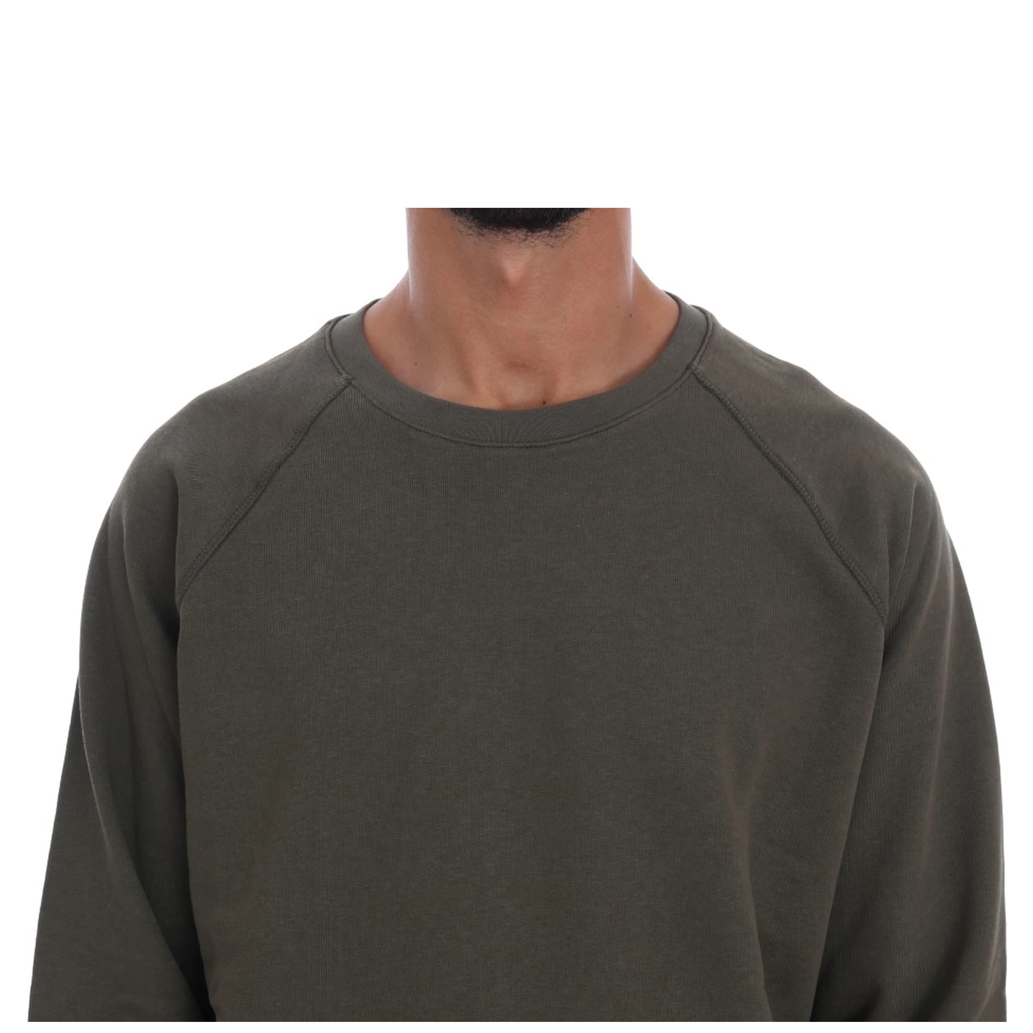 Green Crewneck Cotton Sweater