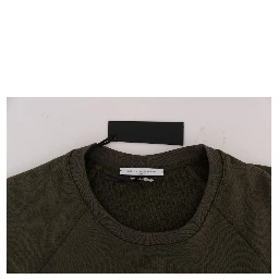 Green Crewneck Cotton Sweater