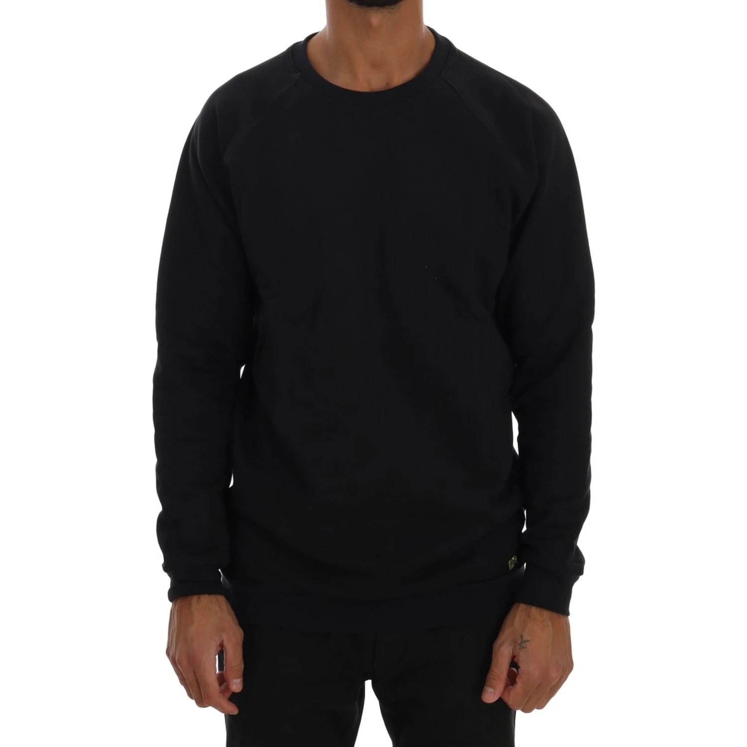 Blue Crewneck Cotton Sweater