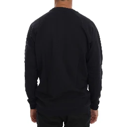 Blue Crewneck Cotton Sweater