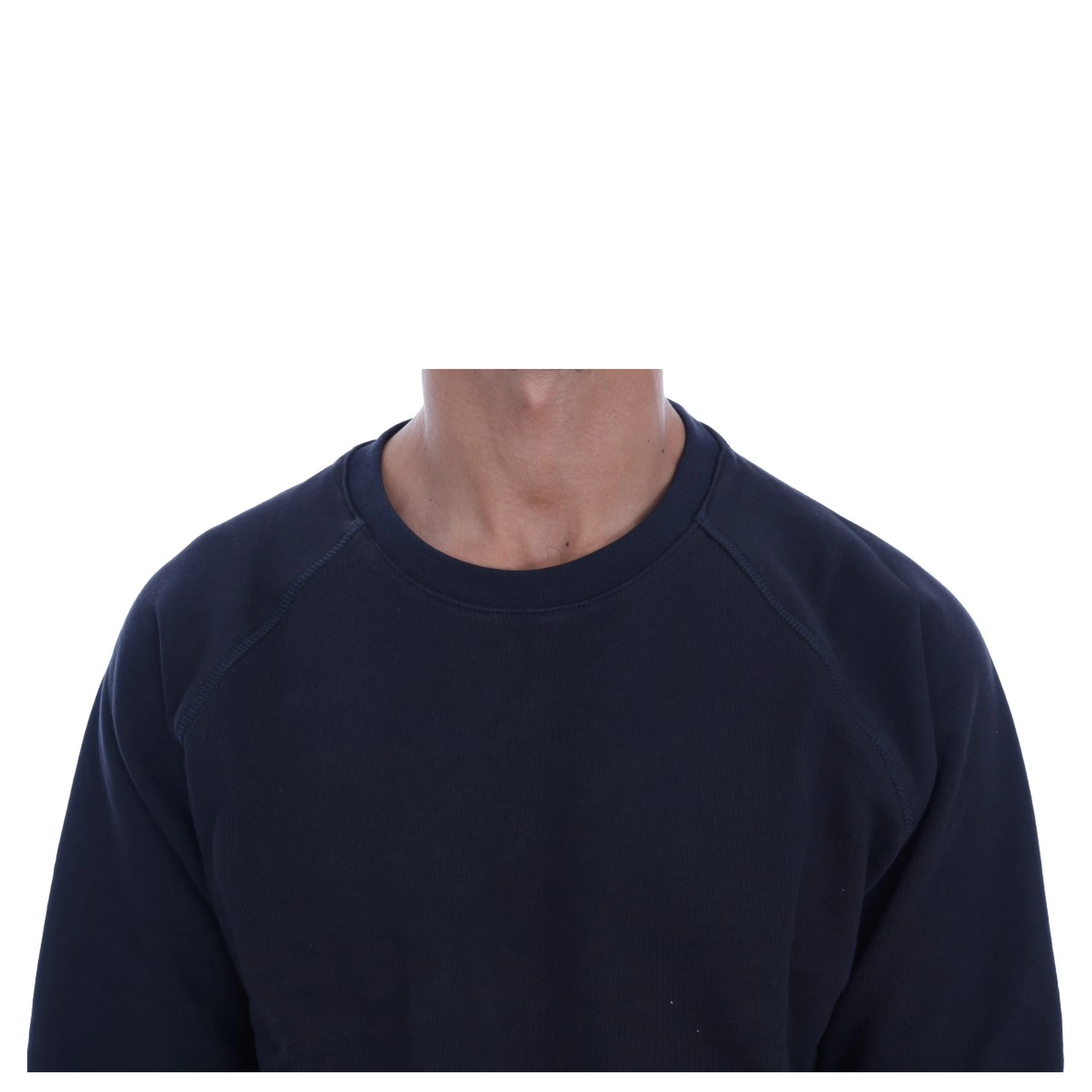 Blue Crewneck Cotton Sweater