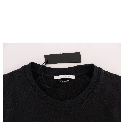 Blue Crewneck Cotton Sweater