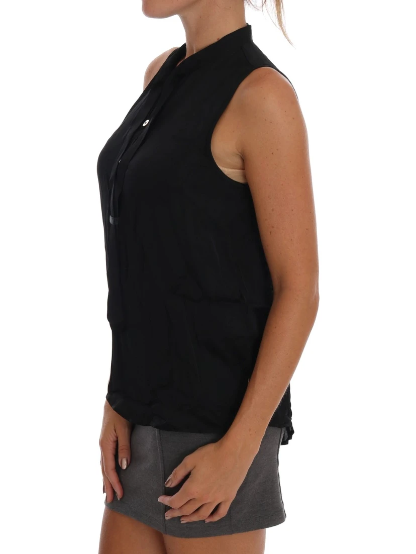 Black Sleeveless Viscose Blouse Top