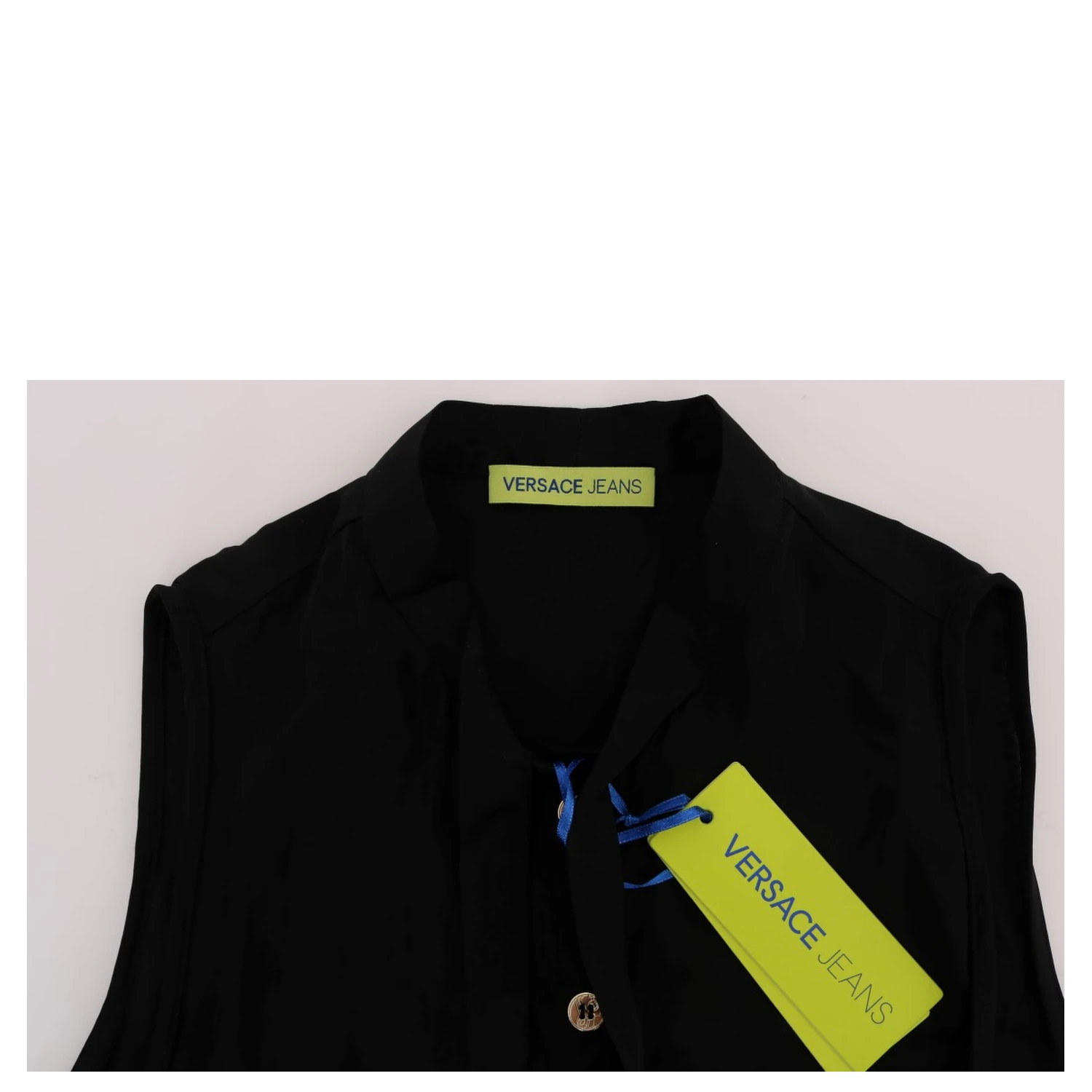 Black Sleeveless Viscose Blouse Top