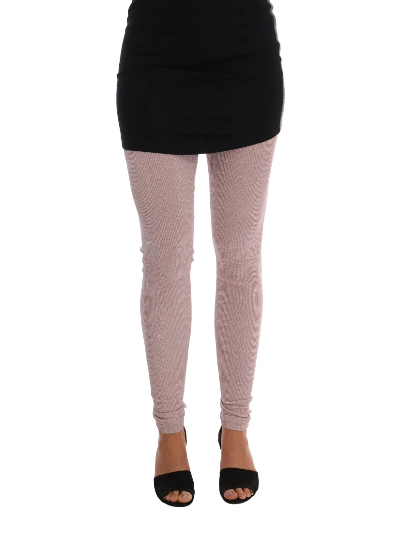 Pink Stretch Waist Tights Stockings