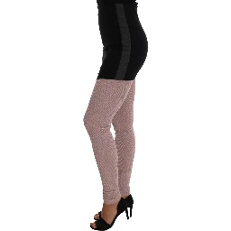 Pink Stretch Waist Tights Stockings