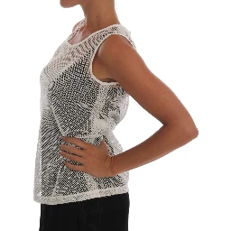 White Net Tank Transparent Top