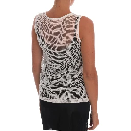 White Net Tank Transparent Top