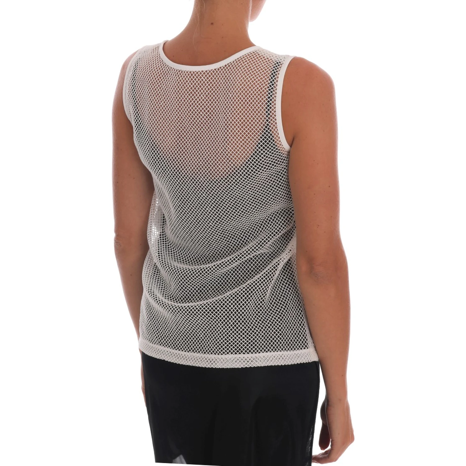 White Net Tank Transparent Top