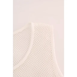 White Net Tank Transparent Top